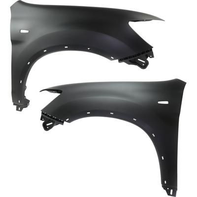 Replacement Fender Plastic Primed, Front, Driver & Passenger Side, 1-year unlimited-mileage warranty SET-RM22010019