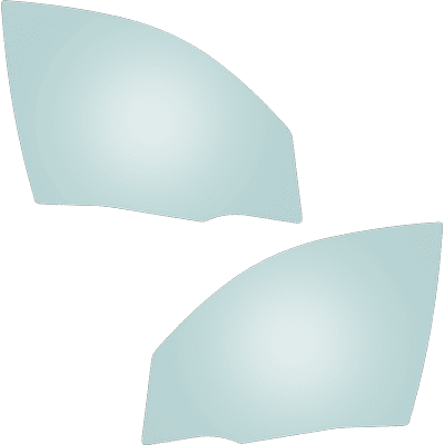 JC Whitney Door Glass, Front, Driver & Passenger Side, 1-year unlimited-mileage warranty SET-JRC48010083