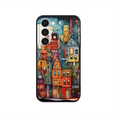TEMU Vintage Houses Style Phone Case For Galaxy S22/s22+/s22 Ultra/s23/s23+/s23 Fe/s23 Ultra/s24/s24 Plus/s24 Ultra /a32/a35/a15/a53/a54/a51/a55/a33a14 /a05s, Protective Cover