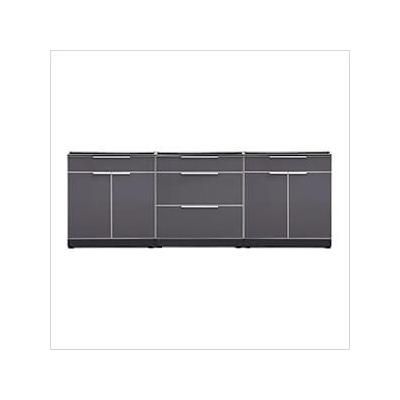 NewAge Outdoor Kitchens Aluminum Slate 3-Piece Outdoor Kitchen Set (No Countertop)