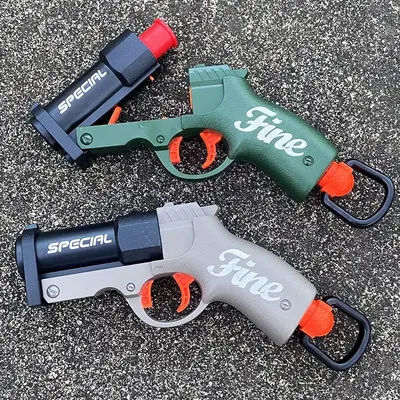 Mini Portable EDC Throwing Shell Goblin Hand Gun Soft Shell Gunner Dynamic Single Shot Launcher Toy Gun