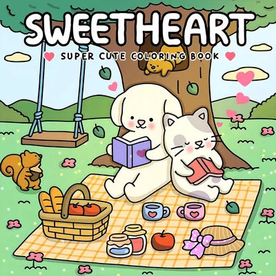Sweet and Adorable Animated Animal Picture Book - Healing Green Coloring Book for Kids and Adults