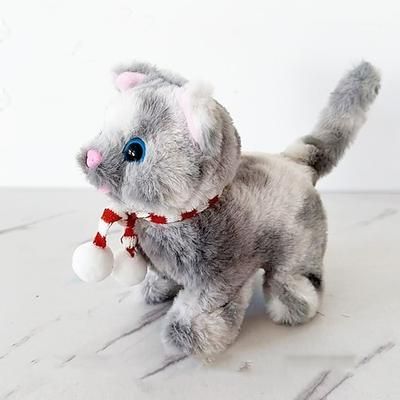 peluche gatto animale di peluche gatto interattivo robot gatto robotico che abbaia miagola gattino controllo touch animale domestico elettronico robot gattino giocattolo gatto animato per bambina