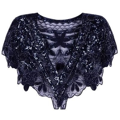 Anni Ruggenti Anni 1920 Retrò Vintage Sciarpe da flapper Il grande Gatsby Ragazza Flapper Paillettes Frangia con nappe Frange Costume Per donna Carnevale Festa serale Matrimonio Mascherata Adulti