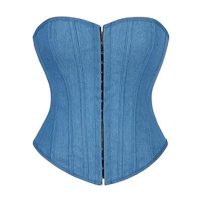 Rococò Completo Mascherata Corsetto Overbust Cosplay Jacquard Controllo della Pancia Push-Up Jacquard Costume Per donna Reale Mascherata Feste Carnevale di Venezia Adulti Corsetto