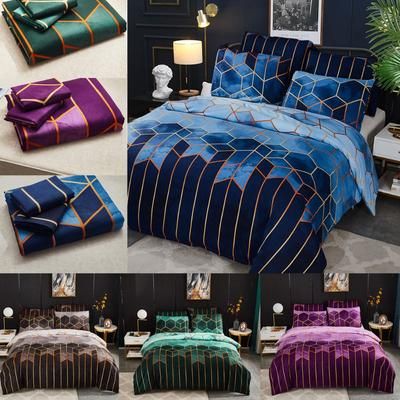 TEMU Luxury Duvet Cover Bedding Set With Quilt Cover & Pillowcases Double King Size