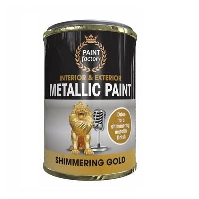 TEMU 300ml Paint Factory Metallic Shimmering Gold Varnish Tin Paint