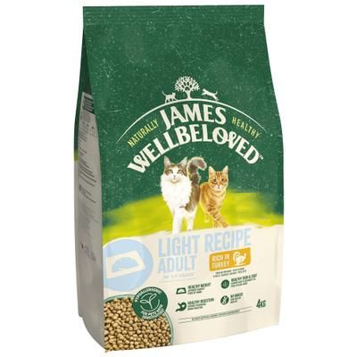 2x4kg Light Turkey James Wellbeloved Dry Cat Food