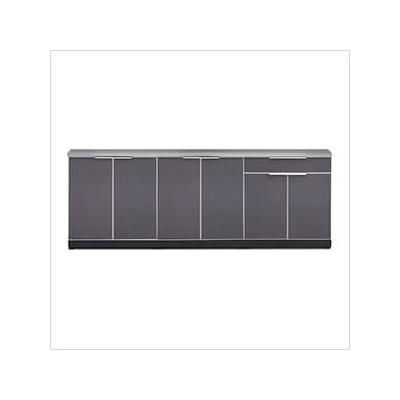 NewAge Outdoor Kitchens Aluminum Slate 4-Piece Outdoor Kitchen Set with Countertops