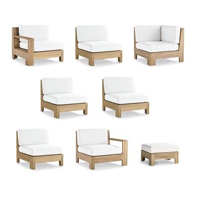 St. Kitts 8-pc. Modular Set in Weathered Teak - Standard, Coachella Jewel - Frontgate