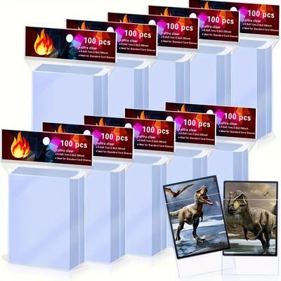 TEMU 1000pcs Soft Protectors, High Trading Card Sleeves For Cards, Football, Magic, Baseball Card Protection Covers