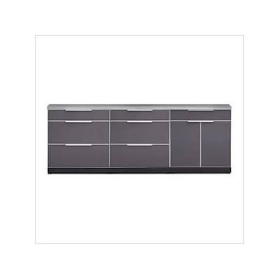 NewAge Outdoor Kitchens Aluminum Slate 4-Piece Outdoor Kitchen Set with Countertops and Covers