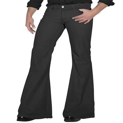 Retrò Vintage Anni '70 Lunghezza lunga Pantaloni Pantaloni a zampa d'elefante Pantaloni a zampa Hippie Tinta unica Costume Per uomo Mascherata Abbigliamento quotidiano Parata dell'Orgoglio Mese
