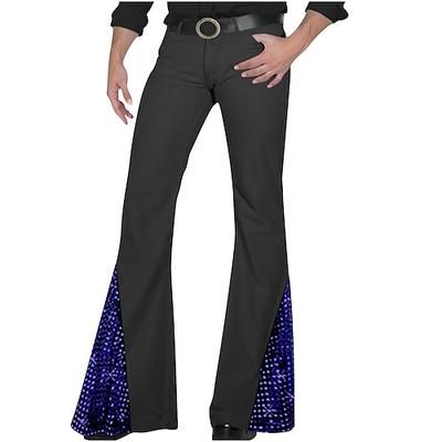 Retrò Vintage Anni '60 Hippie Pantaloni Pantaloni a zampa d'elefante Pantaloni a zampa Hippie Paillettes Costume Per uomo Halloween Carnevale San Valentino Festa serale Festival Musicale Parata