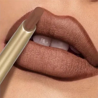 1PC Smooth Matte Lip Liner Lipstick - 3D Lips, Superimposed, High Pigmentation, Long-lasting, Suitable for Date and Daily Needs
