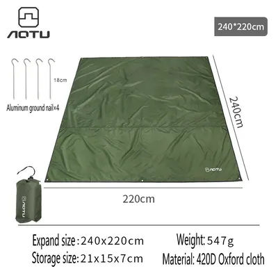 Waterproof Oxford Ground Sheet Floor Cloth Camping Mat Picnic Mat Oxford Cloth Wear-Resistant Anti-Tie Floor Mat With Nails