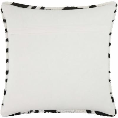 Andren 20" Square Modern Black/Off White Throw Pillow - Boutique Rugs