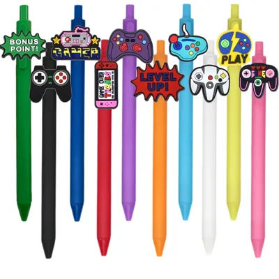 10Pcs Funny Video Game Theme Gel Pens for Gamer Party Favors, Office Stationery, and Classroom Prizes Fun Gifts for Coworkers