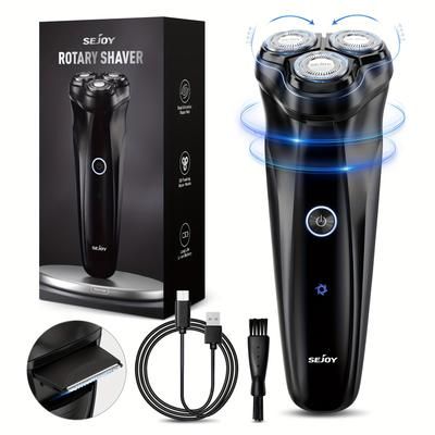 TEMU [father's Day Gifts For Men]sejoy Electric Razor For Men, Electric Face Shaver, Cordless Washable Rechargeable Shaving Machines, Fast Charging, Best Gift