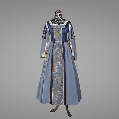 Medievale Rinascimento Vestito Abiti da Ballo Abito Vichingo Cavaliere Celtico Costume Per donna Reale Halloween Carnevale Mascherata Performance LARP Fiera Rinascimentale Adulti Vestito