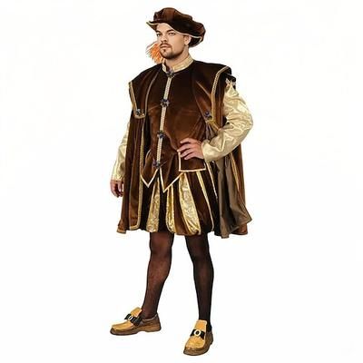 Medievale Rinascimento Abiti Principe Cavaliere Celtico Costume Per uomo Reale Halloween Carnevale Mascherata Performance LARP Fiera Rinascimentale Adulti Costume