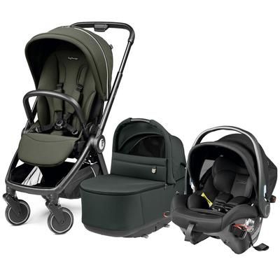 PEG City Loop Stroller + Bassinet + Primo Viaggio Urban Mobility Travel System Bundle - Black / Met