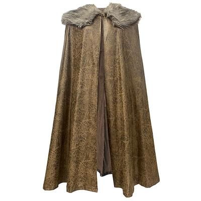 Retrò Vintage Medievale Mantello Mascherata Pirata Vichingo Aristocratico Costume Per uomo Vichingo Carnevale Capodanno Mascherata Evento / Festa Adulti Mantello Autunno Inverno
