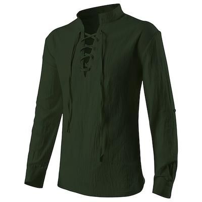 Medievale Steampunk 17° secolo Blusa / Camicia Pirata Vichingo Elfico Costume Per uomo Costumi da pirata Fantasia Mascherata Casual Quotidiano Adulti Camicia