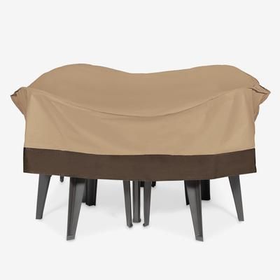 Outdoor Round Table and Chair Cover by BrylaneHome in Two Tone