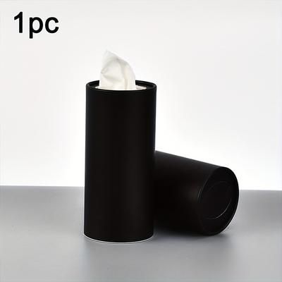 TEMU Cylinder Tissue Boxes Practical Household Accessories Subfilm Tissue Tube For Car Napkin Organizer Tissue Box Organizer Black