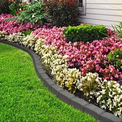 TEMU Nicoman Border 4ft Rubber Landscape Edging Section 120cm