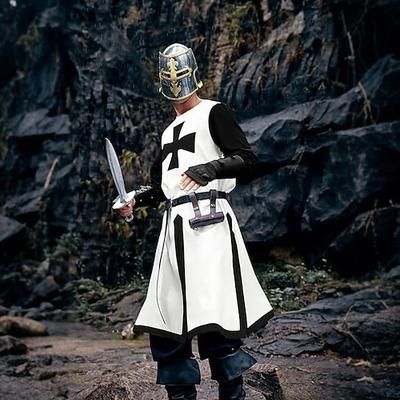 Retrò Vintage Medievale 17° secolo Tunica Cavaliere Vichingo Crociato Costume Per uomo Vichingo Fantasia Halloween Carnevale Festa / Sera Fiera Rinascimentale LARP Adulti Camicia