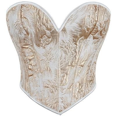 Retrò Vintage Medievale Rinascimento Corsetto Gilet Bustino 13 Ossa Floreale Jacquard Collo a cuore Costume Per donna Celtico Fantasia Reale Halloween Carnevale Feste Casual Quotidiano LARP Adulti
