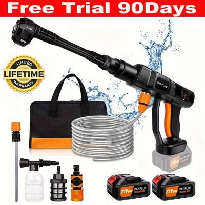 TEMU 6in1 Cordless High Pressure Washer 54bar/783psi Portable Car Cleaner Machine With 21v Battery