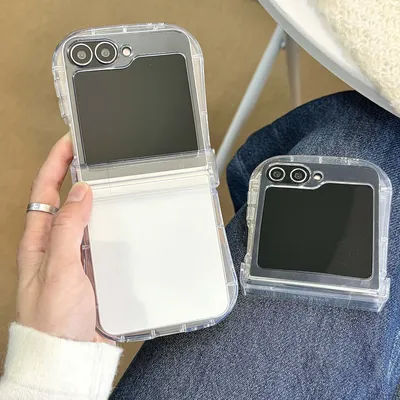 Hinge Protective Case For Samsung Z Flip 6 Transparent Airbag Cover For Samsung Galaxy Z Flip 5