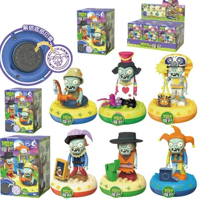 New Plants VS Zombies Jester Zombie Giant Zombie Cartoon Action Figure Model Statue Assembling Toys Blind Boxs Birthday Gifts