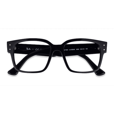 Unisex s square Black Acetate,Eco Friendly Prescription eyeglasses - Eyebuydirect s Ray-Ban RB7256 Laurene