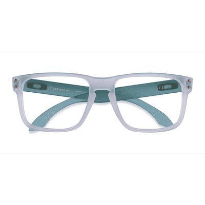 Unisex s rectangle Matte Clear Plastic Prescription eyeglasses - Eyebuydirect s Oakley Holbrook Rx
