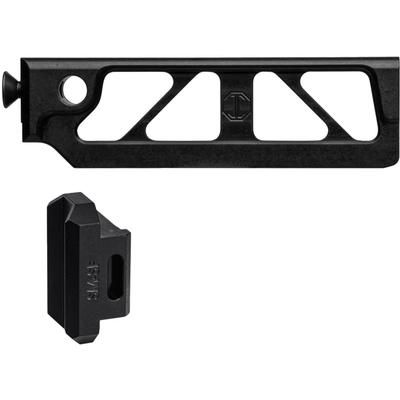 JMac Customs ST-5 Skeletonized Tube for Compact M4 Stocks with 1913 Folding Mech Black ST-5+FM-SM-1913