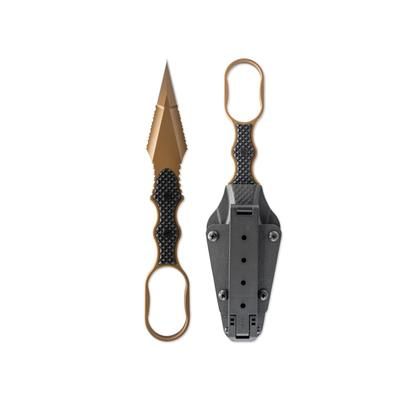 Skallywag Tactical Guardian Fixed Blade Knife 4 in D2 Dagger Blade G10 Handle Tan Guardian-Tan