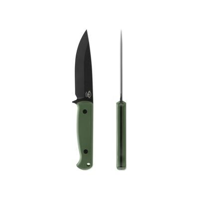 Skallywag Tactical Wanderer Fixed Blade Knife 4.75 in 154CM Straight Back Blade G10 Handle Green Wanderer-Green