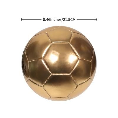 TEMU Golden Pvc Soccer Ball For Indoor & - Machine , Sizes 2-5, Football