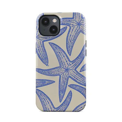 Magnetic Phone Case for IPHONE 16ProMax 15 14 13 12 11 X XS PRO Plus Starfish pattern Hard Acrylic Shockproof Cover Funda