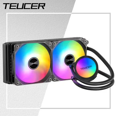 Teucer Water Cooling CPU Cooler RGB Computer Fan 120 240 360MM Heatsink Integrated Radiator LGA 1700/1151/2011/1200 AMD AM4 AM5