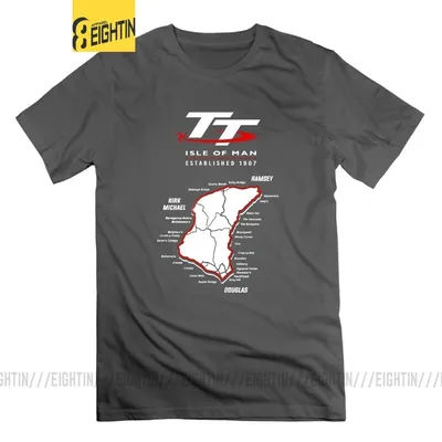 Isle Of Man TT Motorcycle T Shirts Men's 2018 Fashion Short Sleeve 100% Cotton T-Shirt O Neck Classic Tees Awesome
