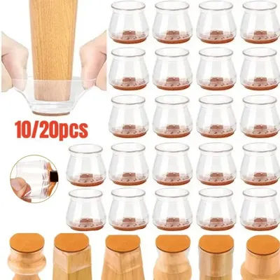 Protecteurs de sol en silicone pour pieds de chaise, protège-pieds non alds pour chaises, coussinets en caoutchouc pour pieds de chaise, couverture astronomique pour sols en bois dur, 10 pièces, 20