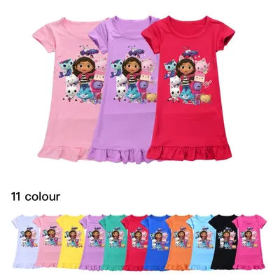 Gabby Doolhouse Vêtements Enfants Summe Dessin Animé Gaby Chat Vêtements De Nuit Bébé Filles