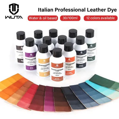 WUTA 100ml Pro Leather Dye Water & oil Based Penetrating,Permanent Dye DIY Coloring Uncoated Leather for Shoe, Boots,Belts, Bags