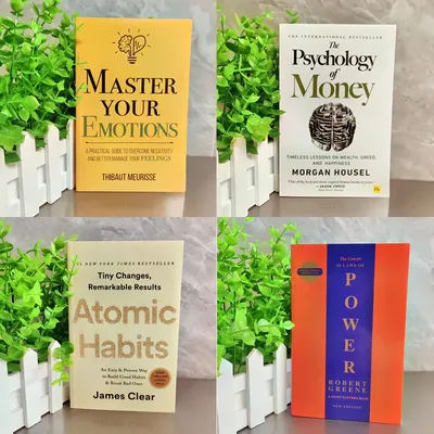 Hot selling book collection: Money Psychology books, Atomic Habits, Changing Thinking, 48 Laws of Power, etc