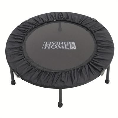 TEMU Black, Foldable Trampoline, Φ25mm Steel Pipe 1mm , Spring Φ1mm, 38 Inches, Oxford Cloth, Capacity 100kg, Number Of Springs 24